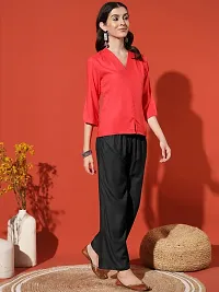 Trendy Coral Viscose Rayon Solid Shirt For Men-thumb3