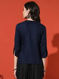 Trendy Navy Blue Viscose Rayon Solid Shirt For Men-thumb1