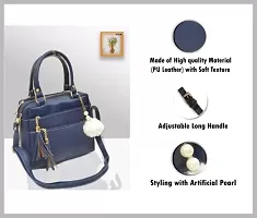 Stylish Blue Pu Solid Sling Bags For Women-thumb2