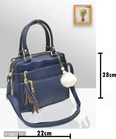 Stylish Blue Pu Solid Sling Bags For Women-thumb4