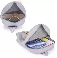 Trendy Grey PU Bags For Women-  3 Pieces Set, Backpack, Sling Bag, Clutches-thumb1