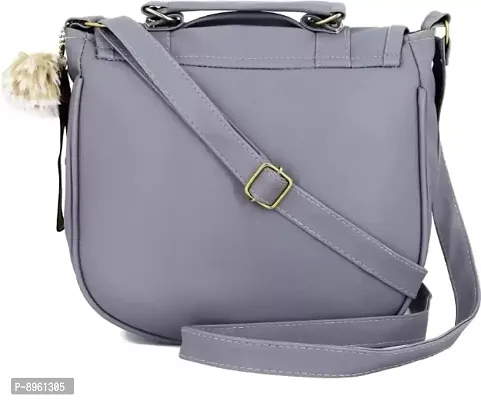 Classy PU Solid Sling Bags for Women-thumb3