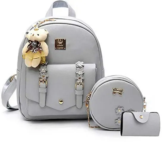 Trendy PU Leather Combos Of Bags For Women