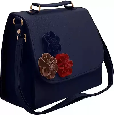 Trendy Attractive Floral PU Sling Bags