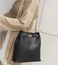 Evolic Women Black Shoulder Bag - Extra Spacious-thumb2