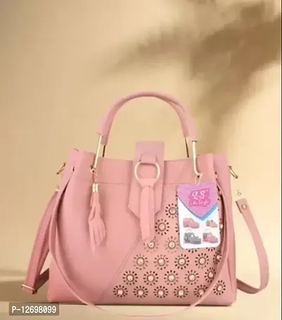 Stylish PU Pink Handbag For Women