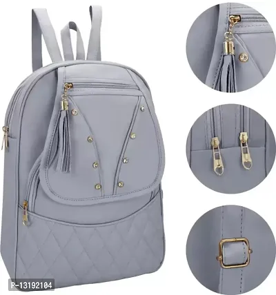 Classy Solid Backpacks for Women-thumb0