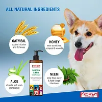 ROMSAY Anti-Tick  Flea Neem Shampoo For Dogs  Cats 200ML Allergy Relief, Anti-dandruff, Anti-fungal, Anti-itching, Flea and Tick Fresh Notes, Neem Dog Shampoo(200 ml)-thumb1