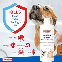 ROMSAY Anti-Tick  Flea Blueberry Shampoo For Dogs  Cats 200ML Allergy Relief, Anti-dandruff, Anti-fungal, Anti-itching, Flea and Tick, Hypoallergenic Fresh Notes, Blueberry Dog Shampoo (200 ml)-thumb1