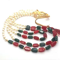 Multicoloured beads long necklace-thumb1