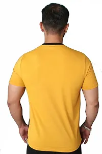 Solid Men's Round Neck Cotton Blend Half Sleeve T-Shirts-thumb1