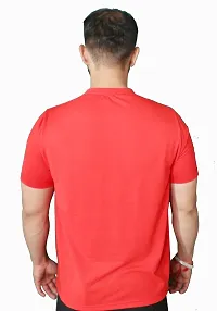 Solid Men's Round Neck Cotton Blend Half Sleeve T-Shirts-thumb1