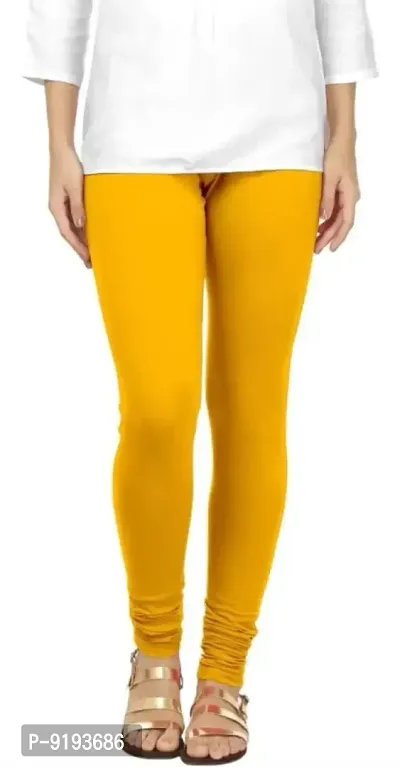 Classic Cotton Blend Solid Leggings For Women-thumb0
