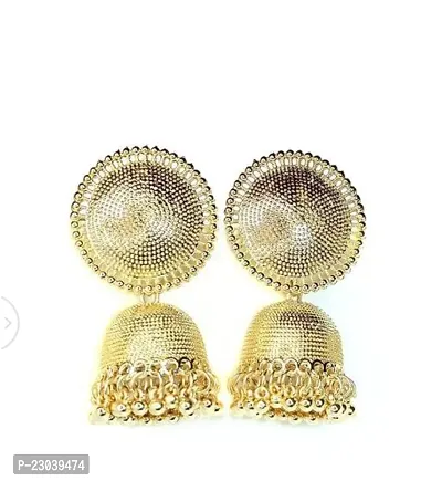 Elegant Oxidised Gold Earrings For Women-thumb0