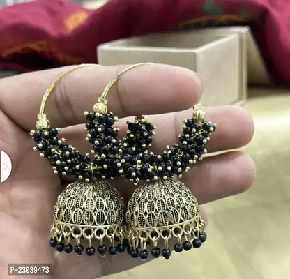 Elegant Oxidised Gold Earrings For Women