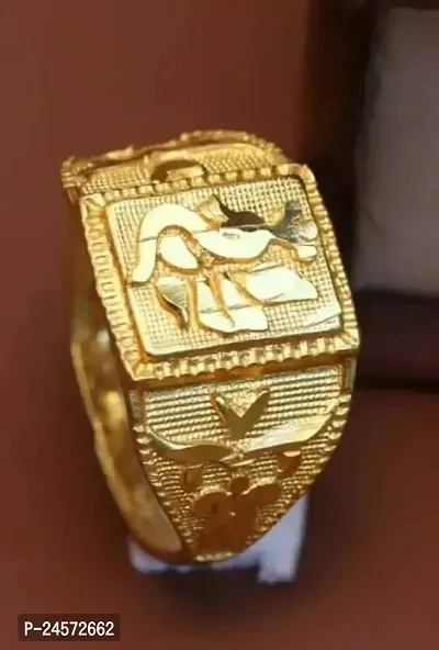 Peacock Fancy Men Gold Alloy Gold Ring-thumb0