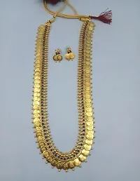 Temple Jewellery Long Lakshmi Coins Necklace-thumb1
