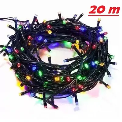 LED RGB String Lights Automatic Pattern Change 42 Meter for Diwali Electric Ladi for Diwali for Home Decor Birthday Christmas Lights for Diwali Home Decoration Multicolor-VE1106