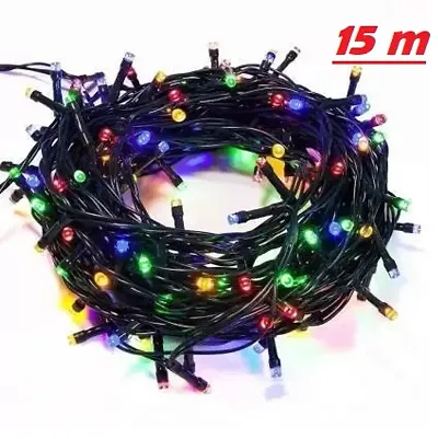 LED RGB String Lights Automatic Pattern Change 50 Meter for Diwali Electric Ladi for Diwali for Home Decor Birthday Christmas Lights for Diwali Home Decoration Multicolor-VE1348