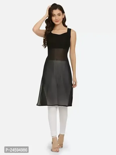 Virani Enterprise Black Georgette Kurta For Women