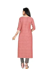 BEARCAT BUTBHAVANI Enterprise| | Women's Straight Khadi Cotton Stitched Kurti (Yellow) Size Large-thumb3