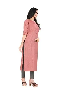 BEARCAT BUTBHAVANI Enterprise| | Women's Straight Khadi Cotton Stitched Kurti (Yellow) Size Large-thumb2