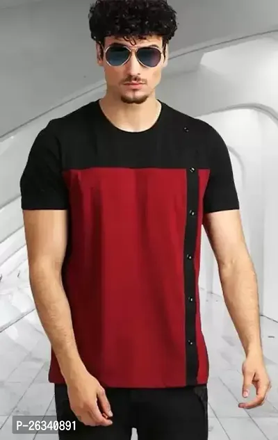 Reliable Multicoloured Cotton Printed Round Neck Tees For Men-thumb0