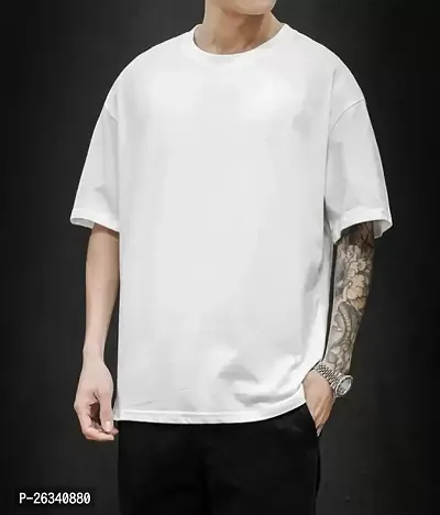 Reliable White Cotton Printed Round Neck Tees For Men