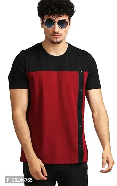 Classic Cotton Blend Solid Tshirt for Men-thumb0