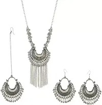 Oxidised Silver Silver Jewellery Set Pack of 1-thumb2