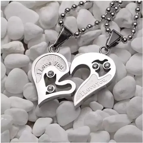 Trendy Love Couple Pendent Set