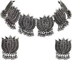 sunhari jewels Oxidised Silver Silver Silver Jewellery Set Pack of 1-thumb1