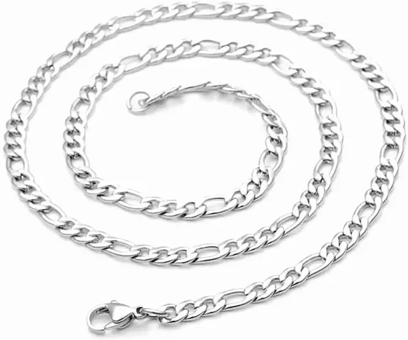 Sullery 6mm Thickness Figaro Link With Lobster Clasp Stainless Chain For Men And Women