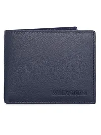 WildHorn Blue Leather Men's Wallet , Keychain and Pen Combo Set (GIFTBOXMIX)-thumb1