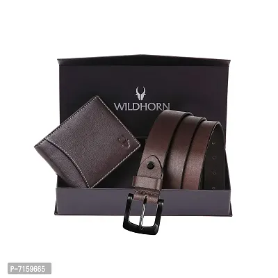 WILDHORN Leather Belt for Men | Free Size | Adjustable I 48 inches length || Waist upto 44 inches I-thumb0