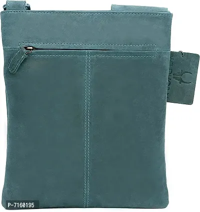 WILDHORN Leather 8.5 inch Sling Messenger Bag for Men I Multipurpose Crossbody Bag I Travel Bag with Adjustable Strap I Utility Bag I DIMENSION : L-8.5 inch W-0.5 inch H-10.3 inch (Blue Hunter)-thumb5