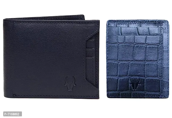 WILDHORN Blue Leather Men's Wallet (699710)