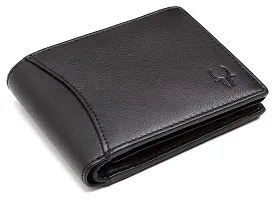 WildHorn Black Leather Men's Wallet , Keychain and Pen Combo Set (GIFTBOX 152)-thumb1