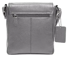 WILDHORN Original Leather 9 inch Sling Bag for Men I Multipurpose Crossbody Bag I Travel Bag with Adjustable Strap I DIMENSION: L- 8 inch H- 9 inch W- 3 inch (Grey)-thumb4