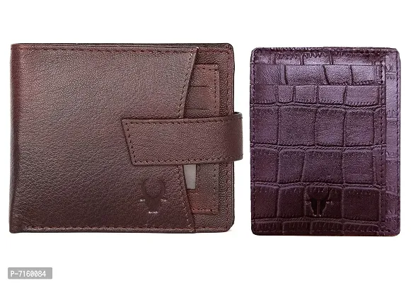 WILDHORN Maroon  Brown Leather Men's Wallet (699710)
