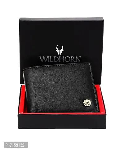 WILDHORN Wildhorn India Black Leather Men's Wallet (654695)-thumb2