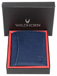 WildHorn Men's Top Grain Portrait Leather Ultra Strong Stitching Handcrafted RFID Blocking Wallet with 2 Transparent ID Windows Slots, 11 Card Slots and Zip Compartment-thumb1