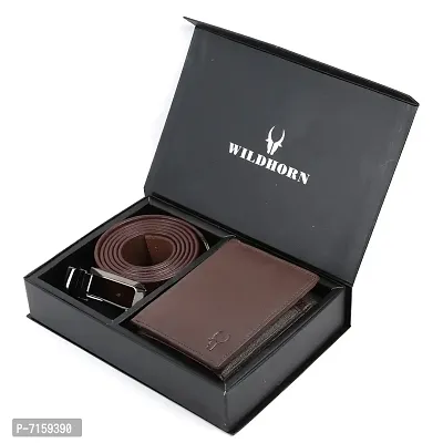 WildHorn Men s Brown Wallet Combo