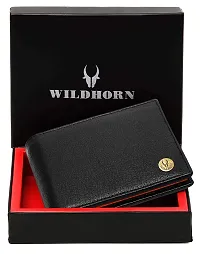 WILDHORN Leather Wallet for Men (Black  Tan)-thumb1