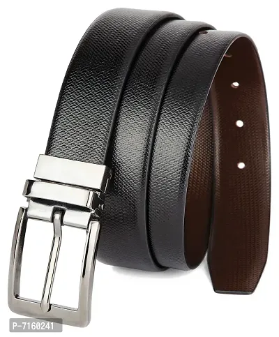 WILDHORN Reversible Leather Formal Belt for Men | Color- Black  Brown | 48 inches length || Waist upto 44 inches I