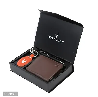 WildHorn Men s Brown Wallet Combo