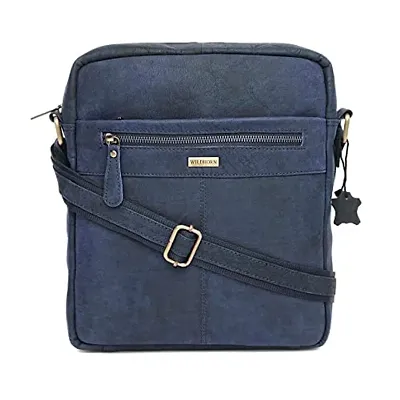 WILDHORN Leather Sling Messenger Bag for Men Maroon L 85inch W3 inch  H105