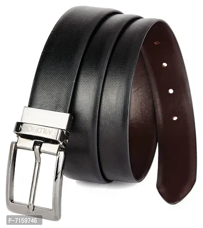 WILDHORN Formal Reversible Leather Belt Wallet Combo for Men I Gift Hamper I Gifts for Men (Free Size, (iii) Reversible Belt Brown Wallet)-thumb5