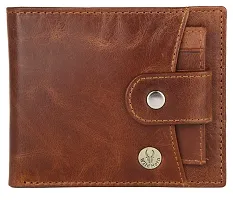 RFID Protected Top Grain Genuine Leather Wallet for Men (TAN)-thumb2