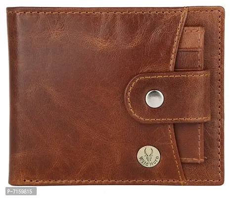 RFID Protected Top Grain Genuine Leather Wallet for Men (TAN)-thumb3